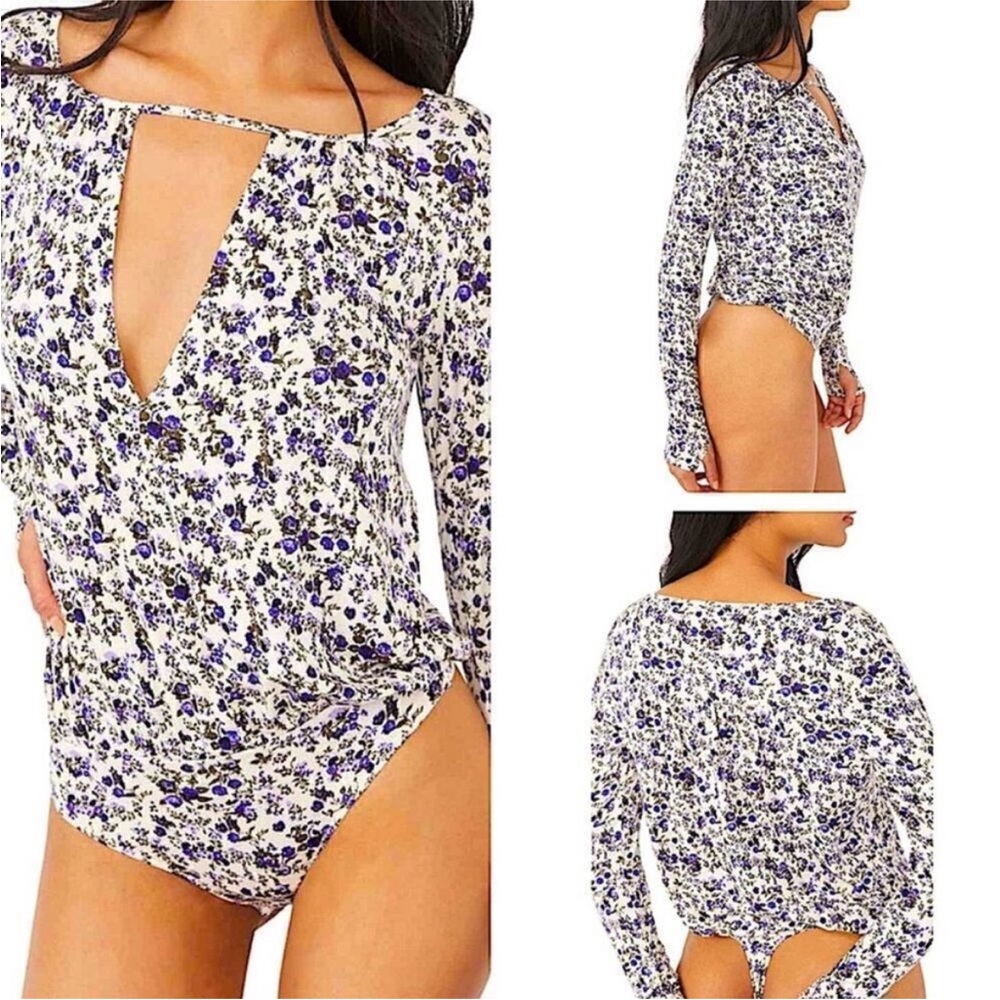 New Free people bodysuit Top Blouse size M